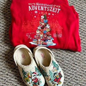 Disney Winter Crocs with Disney Germany Sweatshirt